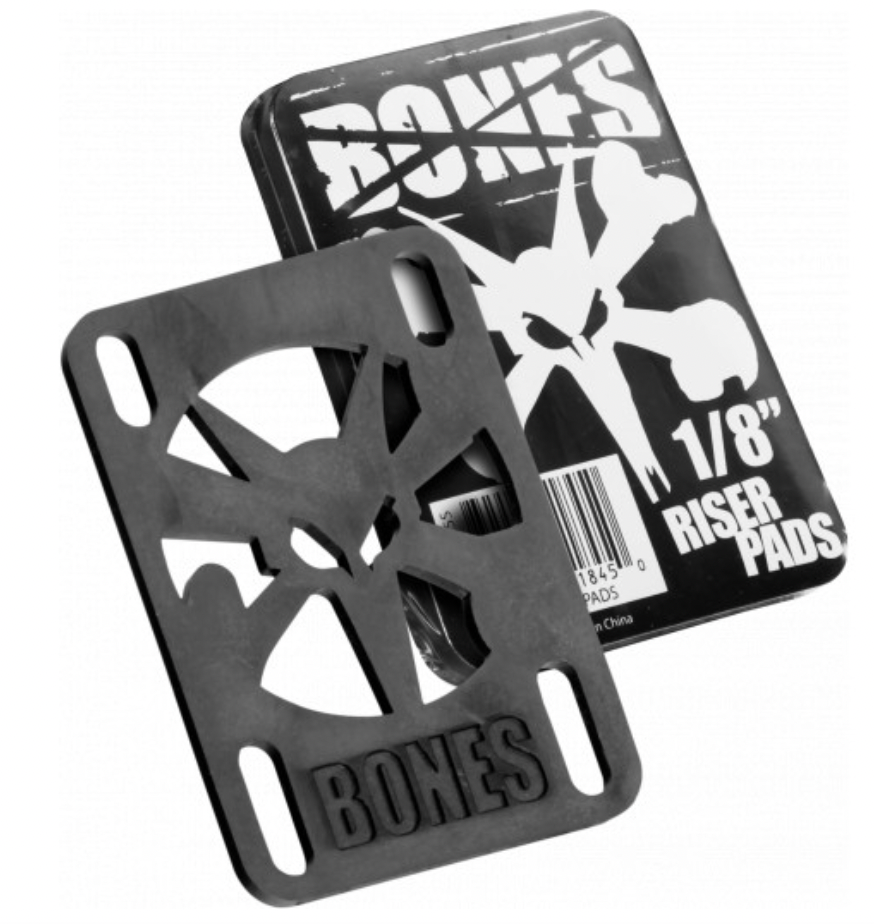 Bones 1/8" Black Risers Pack of 2
