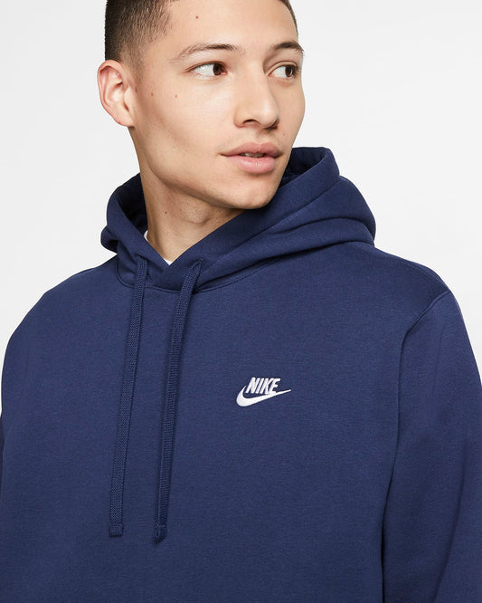 Nike Club Fleece Pullover Hoodie Navy