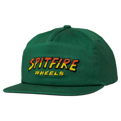 Spitfire Hell Hounds Script Snapback Hat Dark Green