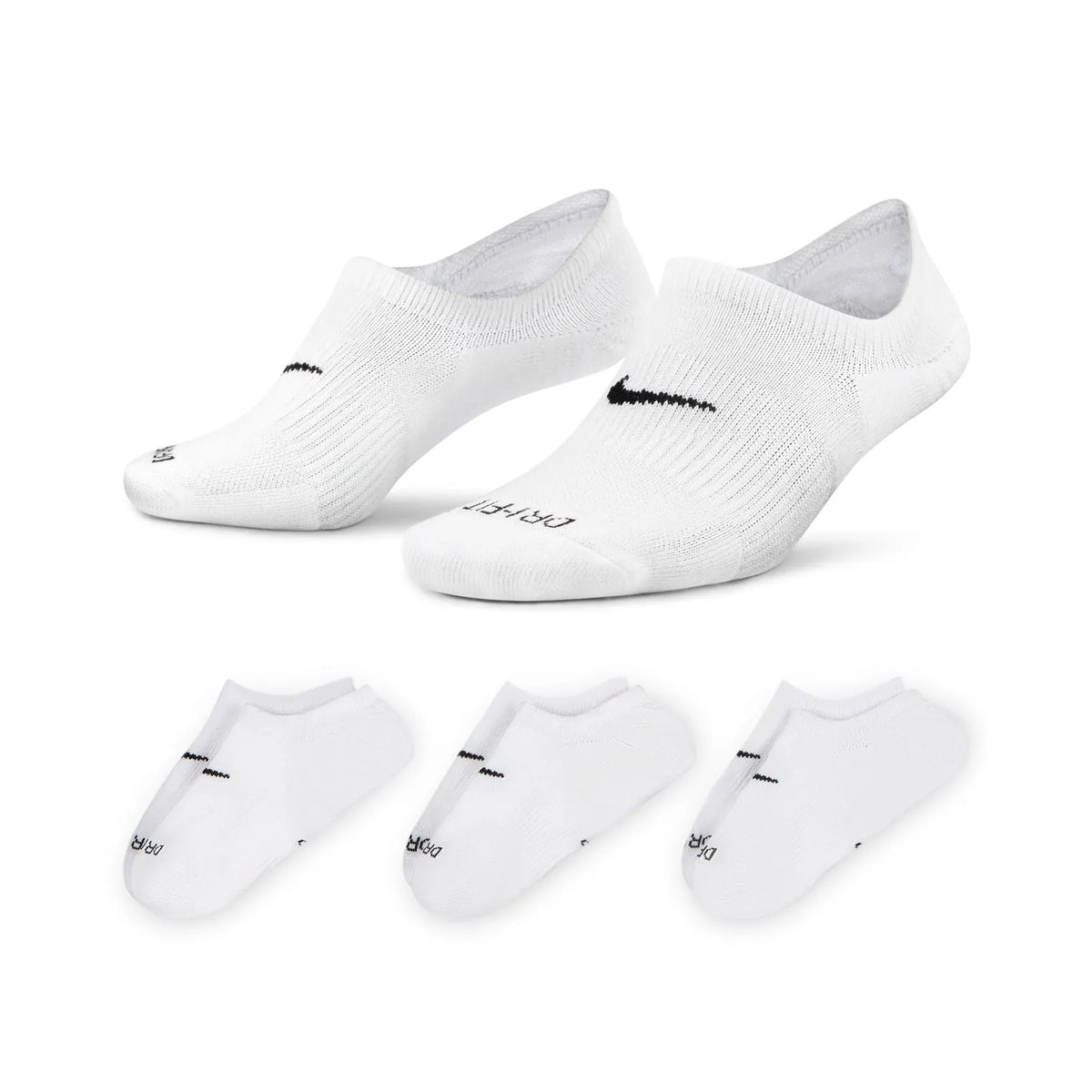 Nike Everyday Plus No Show Footie Socks White