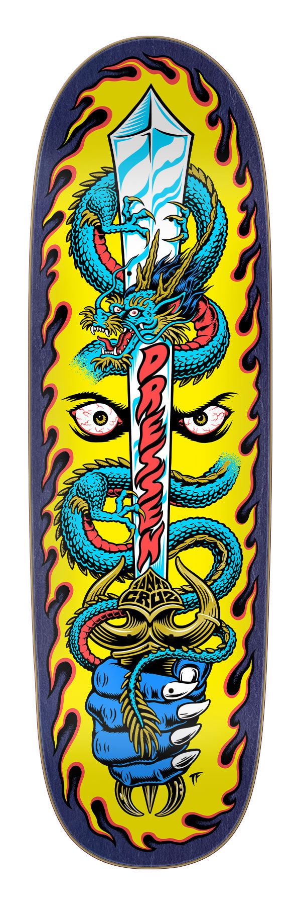 Santa Cruz Dressen Sword Pro Shaped Skateboard Deck 9.25