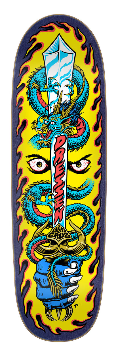 Santa Cruz Dressen Sword Pro Shaped Skateboard Deck 9.25