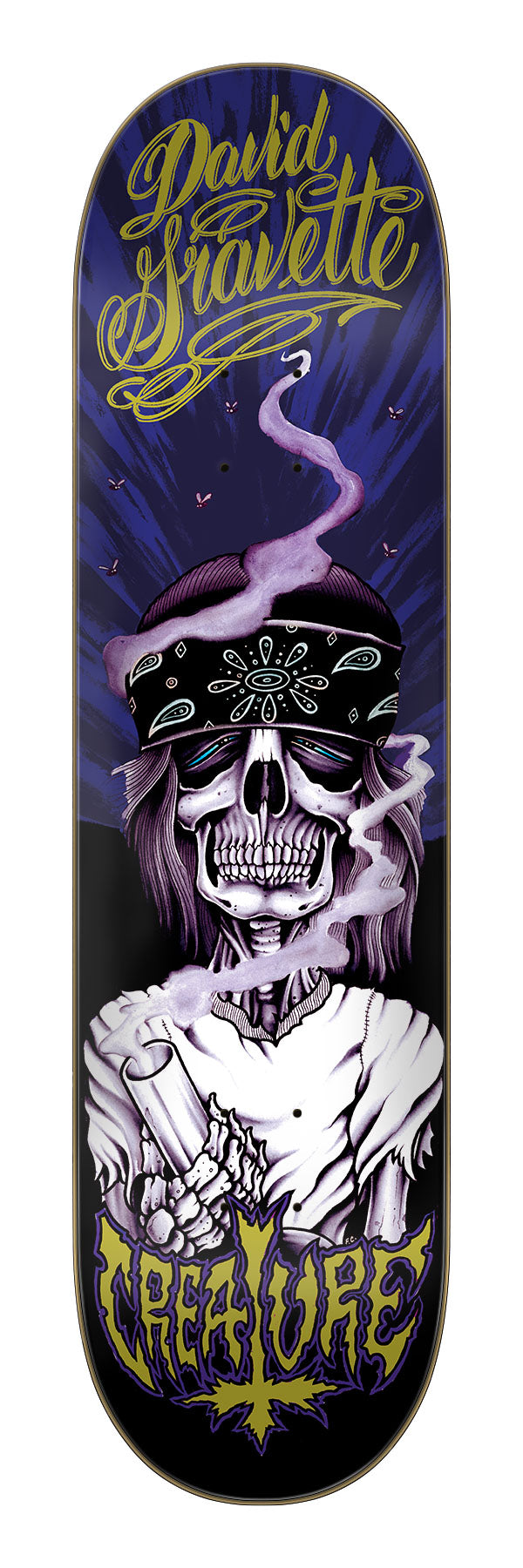 Creature Gravette Hippie Skull 20th Pro Skateboard Deck 8.3