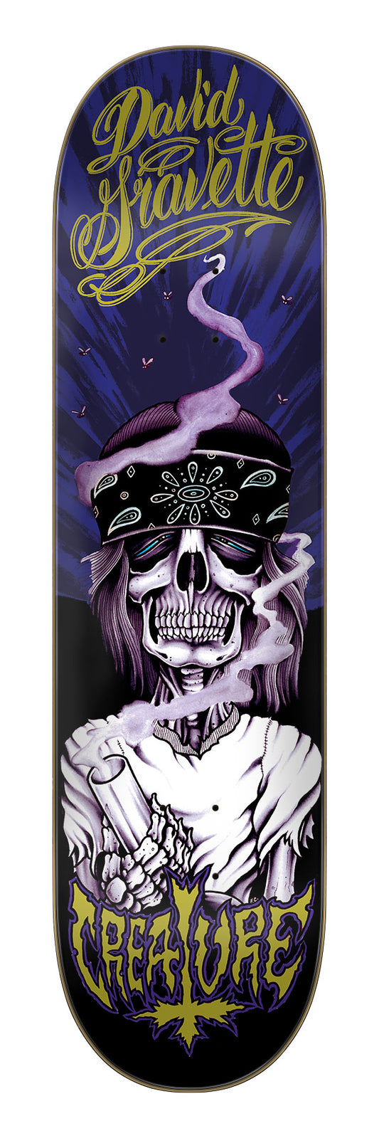 Creature Gravette Hippie Skull 20th Pro Skateboard Deck 8.3