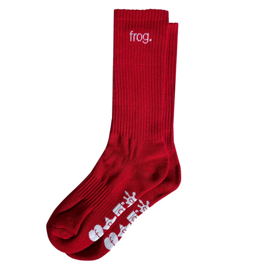 Frog Socks Red White