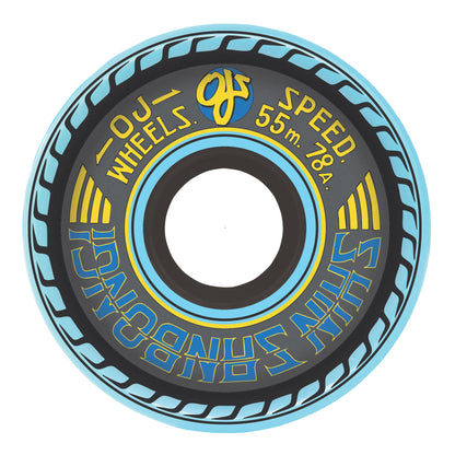 OJ 55mm Shin Sanbongi Mini Super Juice Blue 78a Skateboard Wheels