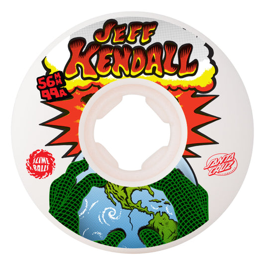 Slime Balls 56mm Kendall End of the World Reissue Chubbies White 99a Skateboard Wheels