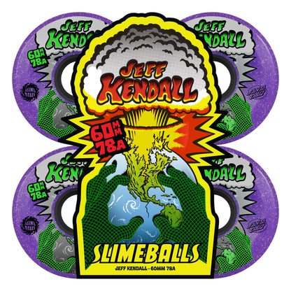 Slime Balls 60mm Kendall End of the World Reissue OG Slime Purple 78a Skateboard Wheels