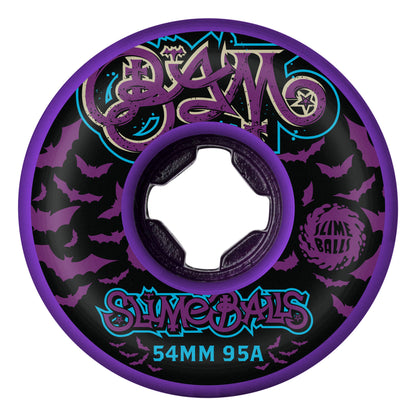 Slime Balls 54mm Bam Margera Guest Purple Hardline 95a Skateboard Wheels