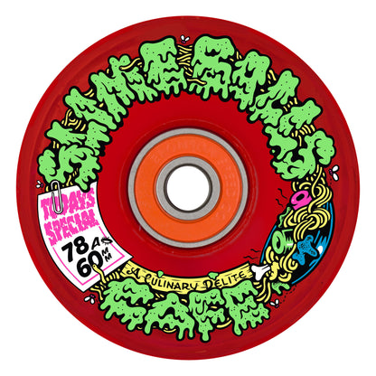 Slime Balls 60mm Cafe Light Ups OG Slime Red 78a Skateboard Wheels
