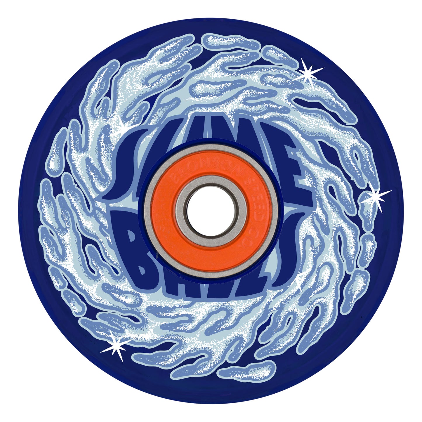 Slime Balls 66mm Ice Light Ups OG Slime Blue 78a Skateboard Wheels