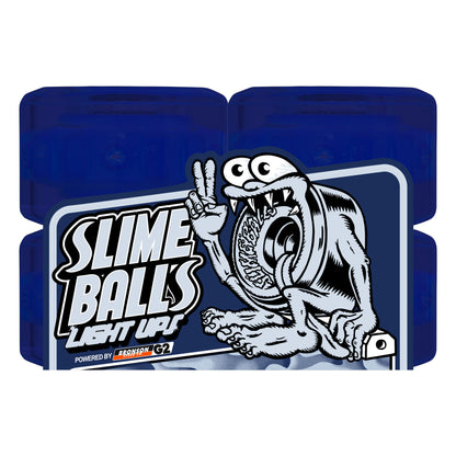 Slime Balls 66mm Ice Light Ups OG Slime Blue 78a Skateboard Wheels