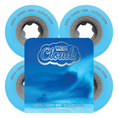 Ricta 54mm Arto Saari Clouds Light Blue Asphalt 92a Skateboard Wheels