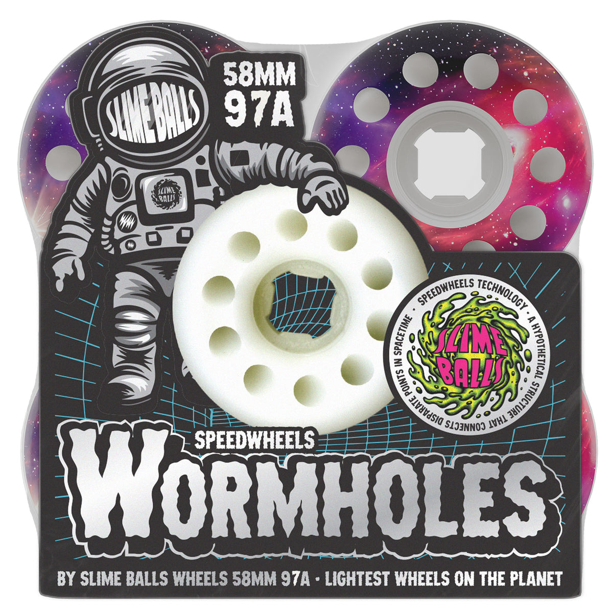 Slime Balls Worm Holes White 97a 58mm Wheels