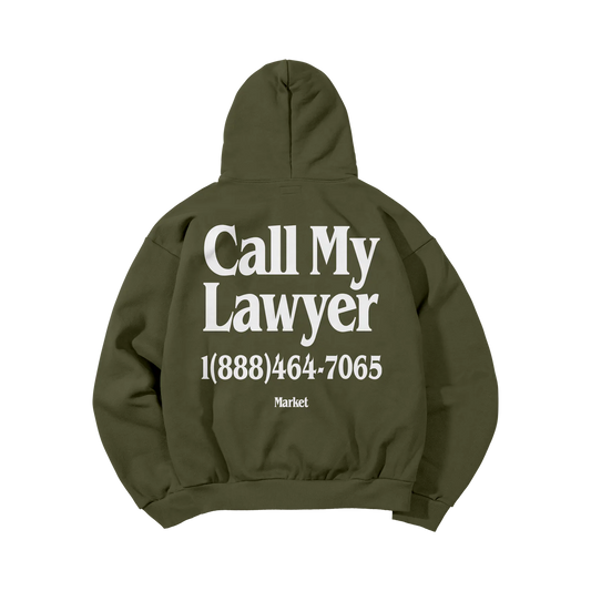 Market Call My Lawyer Hoodie Kelp