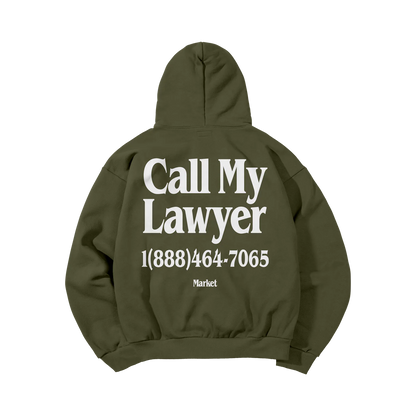 Market Call My Lawyer Hoodie Kelp