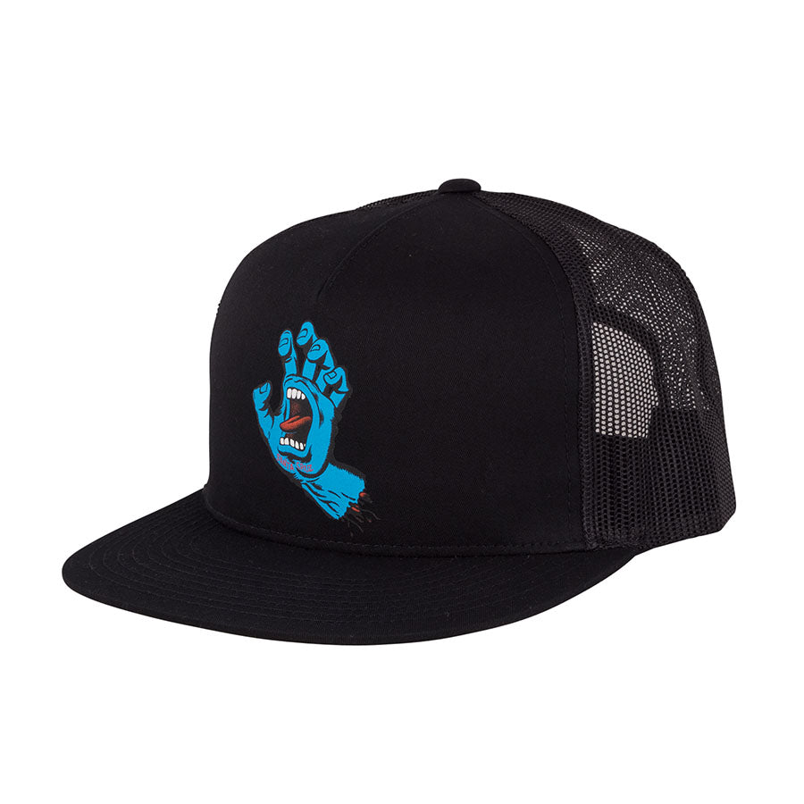 Santa Cruz Screaming Hand Front Mesh Trucker Structured Hat Black