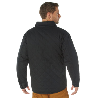 Rothco Diamond Quilted Cotton Jacket Black