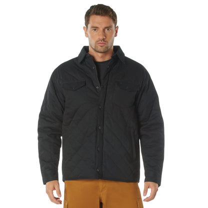 Rothco Diamond Quilted Cotton Jacket Black