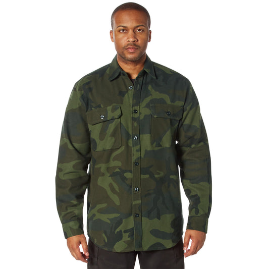 Rothco Midnight Woodland Camo Flannel Shirt