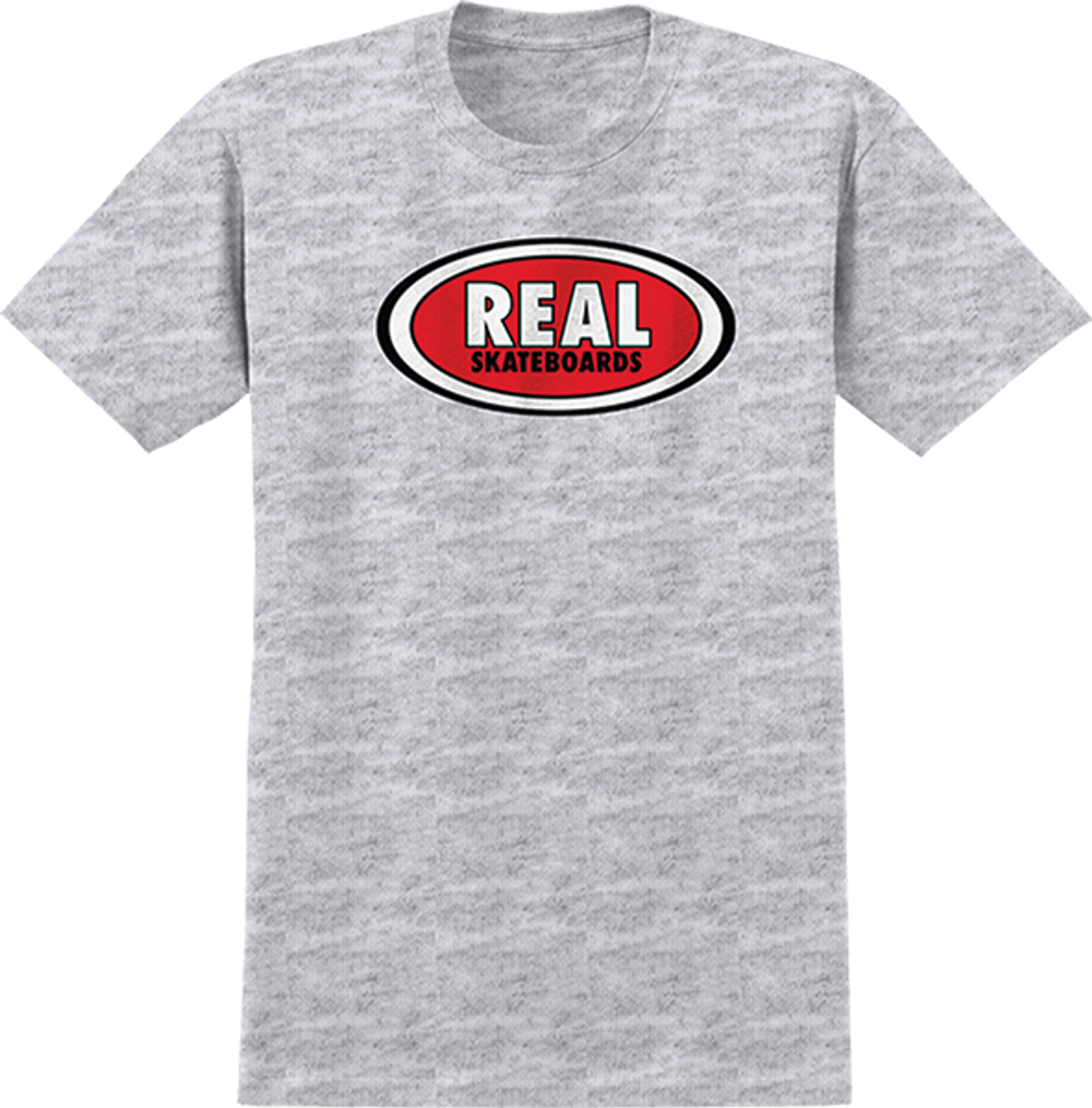 Real Skateboards Oval Logo T-Shirt Heather Grey