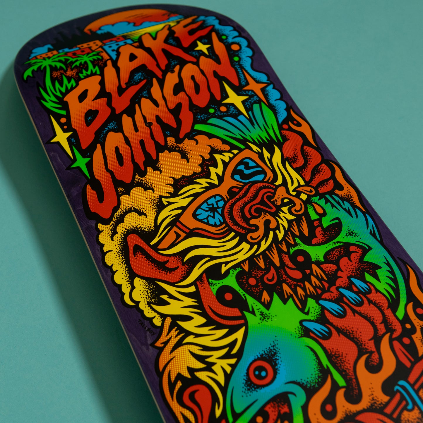 Santa Cruz Johnson Beach Wolf 2 Skateboard Deck 8.375