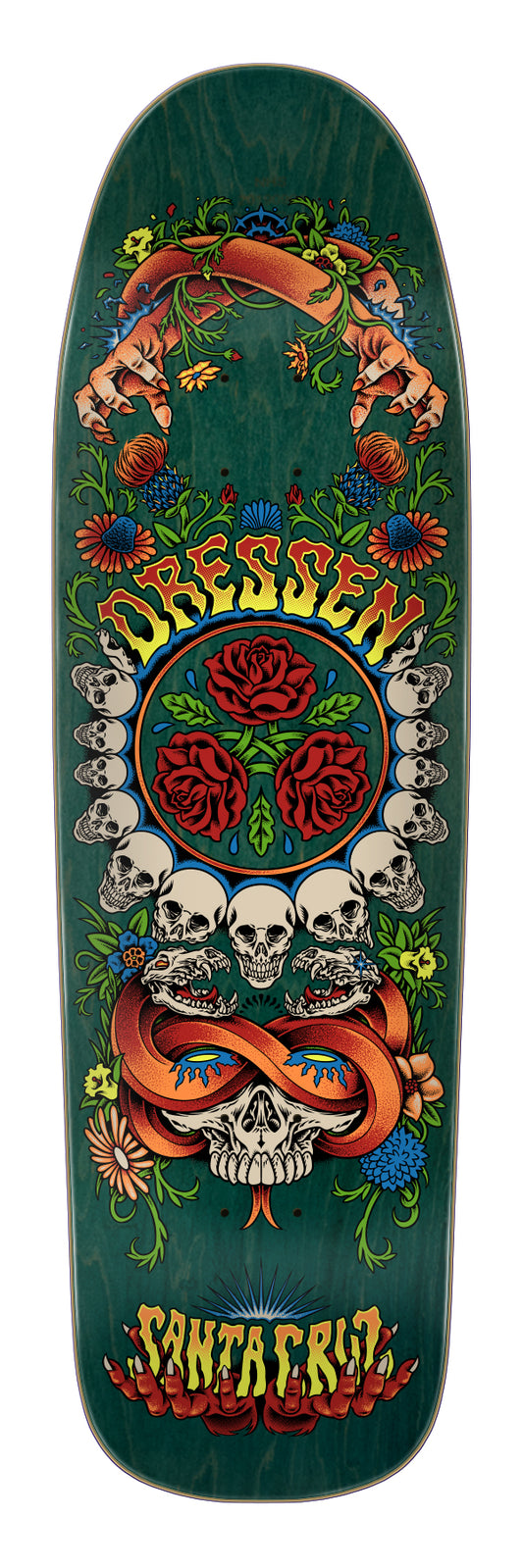 Dressen Rose Crew Three Shaped Skateboard Deck 9.31
