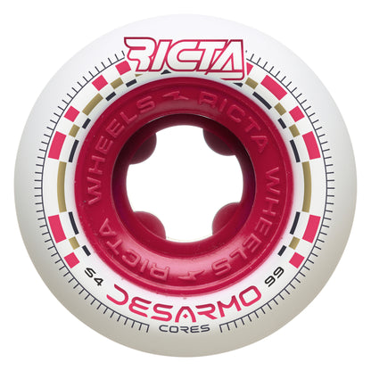 Ricta 54mm Desarmo Cores White Round 99a Skateboard Wheels