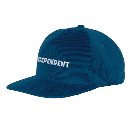 Indy Beacon Corduroy Snapback Hat Dark Slate Blue