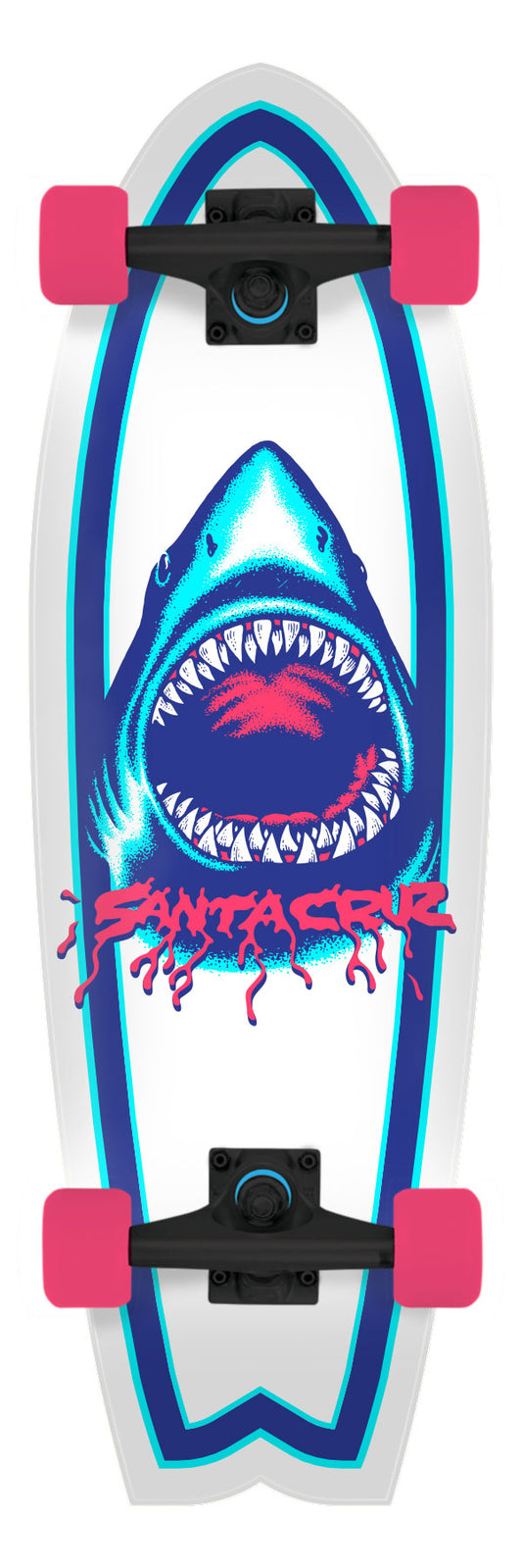 Santa Cruz Speed Wheels Shark 8.81 Cruiser Skateboard Complete