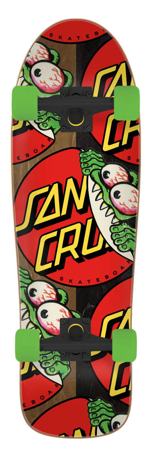 Santa Cruz Beware Dot Shaped 9.7 Shaped Cruiser Skateboard Complete