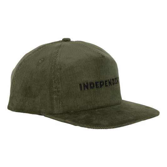 Indy Beacon Corduroy Snapback Hat Oilve