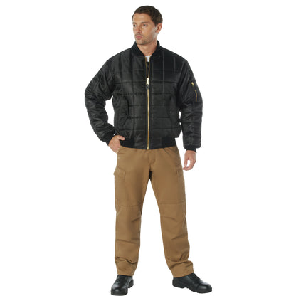 Rothco Quilted MA-1 Flight Jacket Black