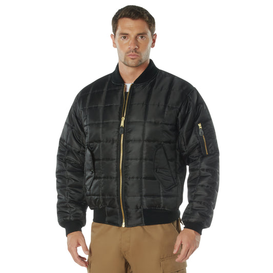 Rothco Quilted MA-1 Flight Jacket Black