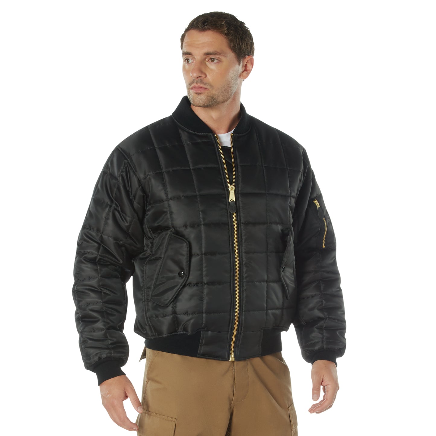 Rothco Quilted MA-1 Flight Jacket Black