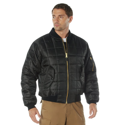 Rothco Quilted MA-1 Flight Jacket Black