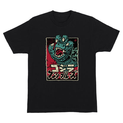 Santa Cruz x Godzilla Hand Front S/S Heavyweight T-Shirt Black