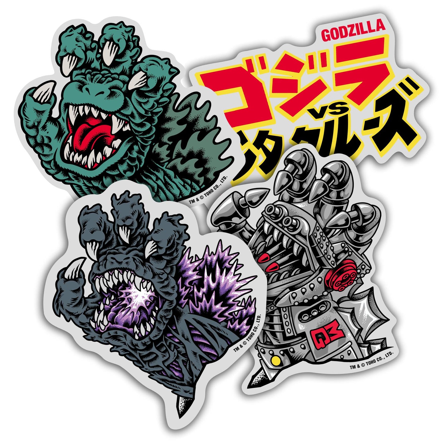 Godzilla vs Santa Cruz Sticker Pack