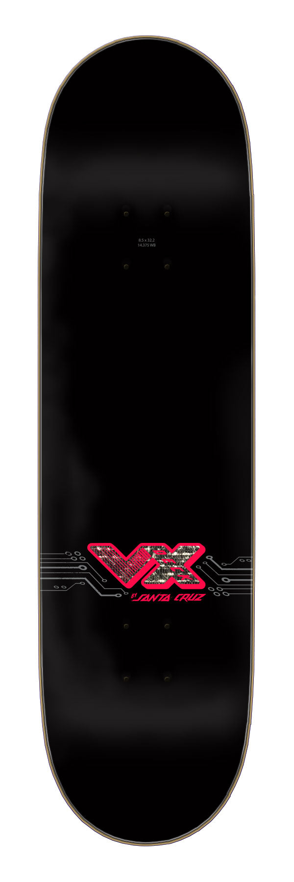 Santa Cruz Wooten Cyber VX Deck Skateboard Deck 8.5