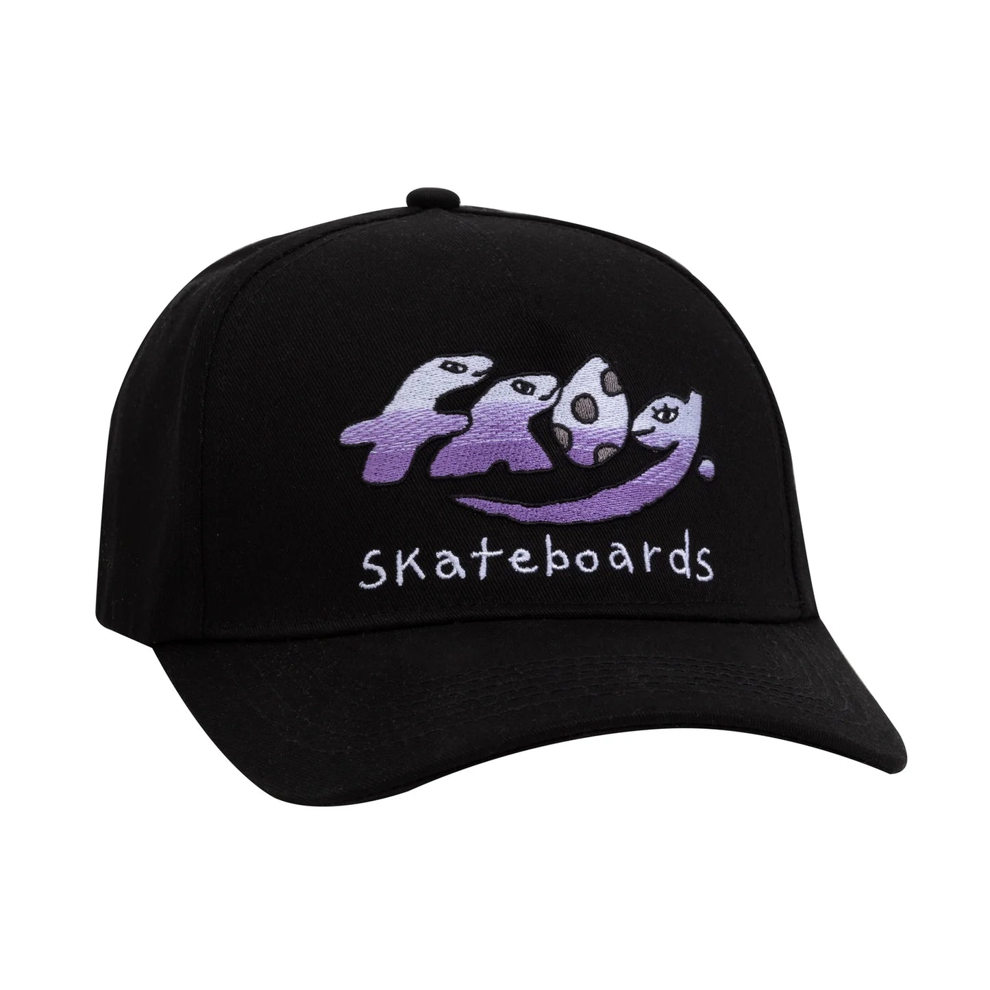 Frog Dino Logo 5-Panel Snapback Hat Black