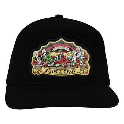 Santa Cruz Guzman Dead Diners Snapback Structured Hat Black