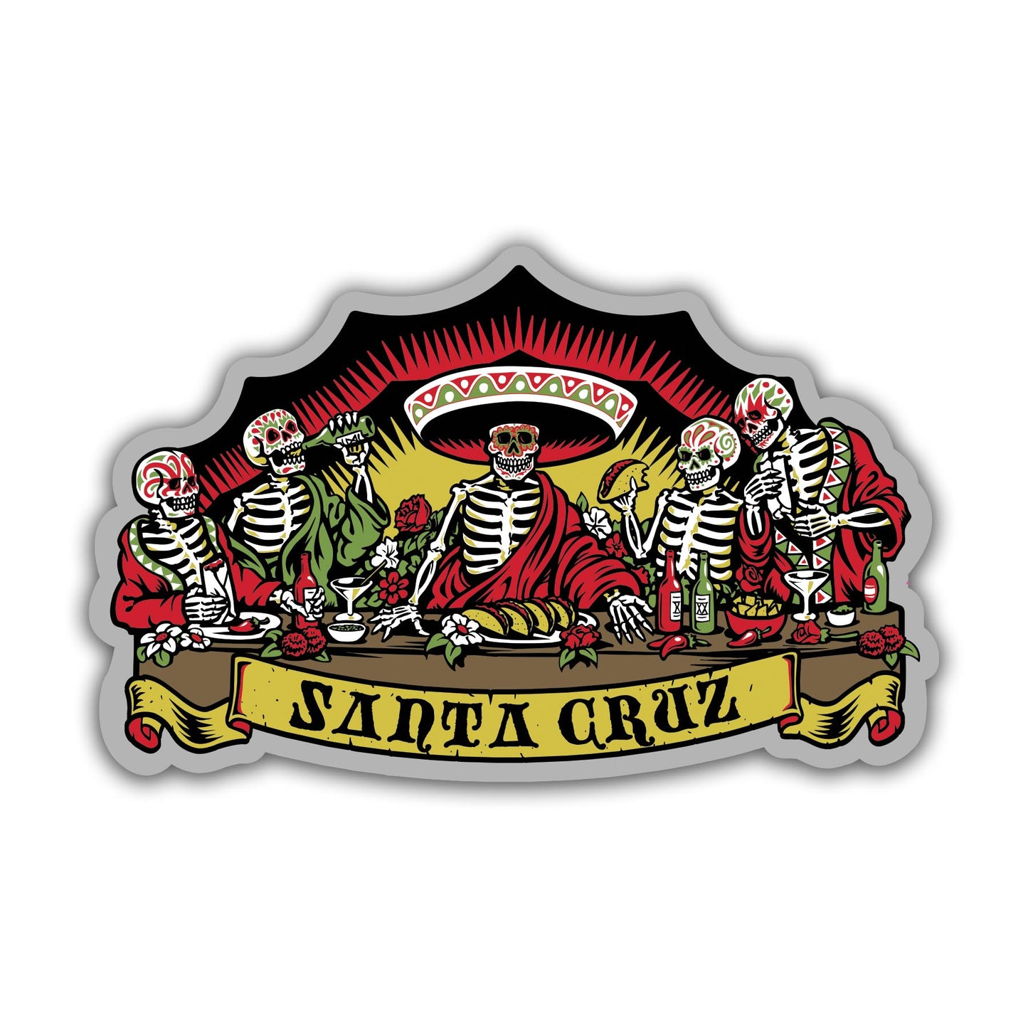 Santa Cruz Guzman Dead Diners Sticker