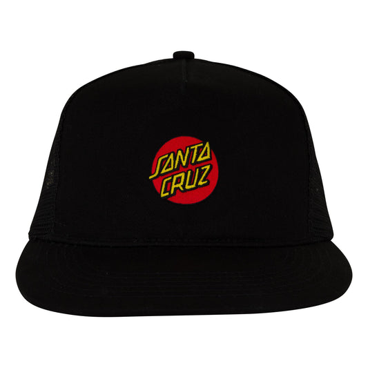 Santa Cruz Embroidered Mesh Trucker Structured Hat Black