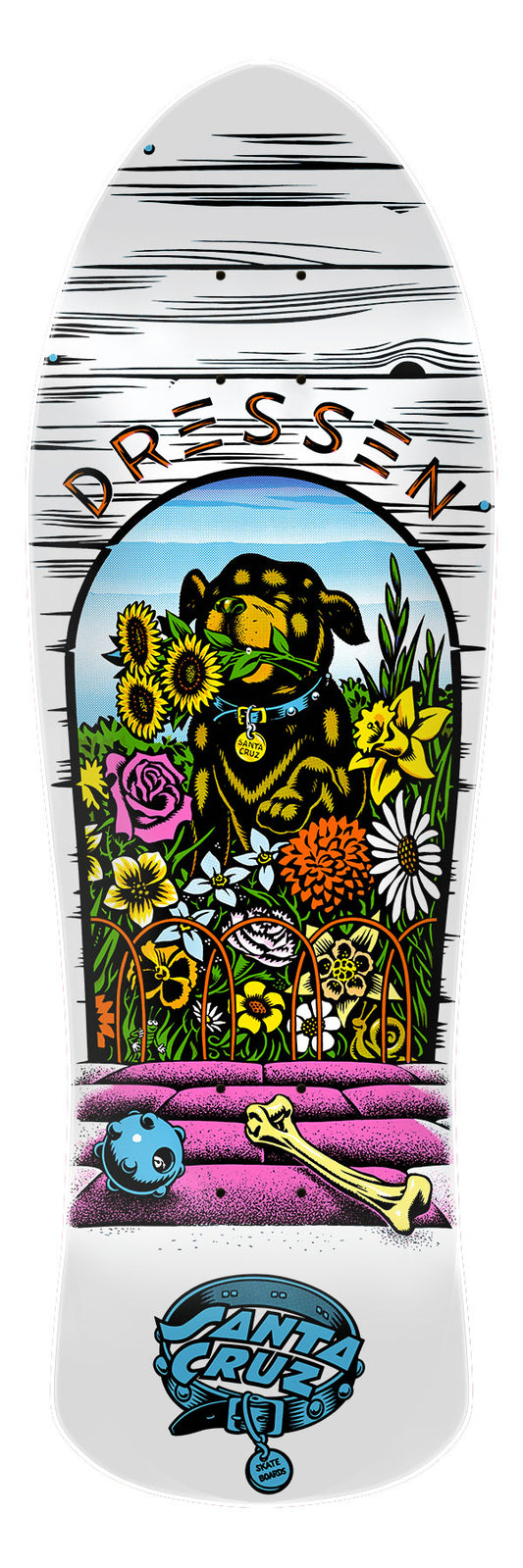 Santa Cruz Dressen Pup Reissue Skateboard Deck 9.5