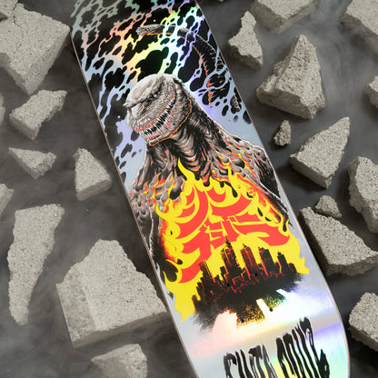 Santa Cruz x Godzilla Shin Knox Firepit Skateboard Deck 8.5