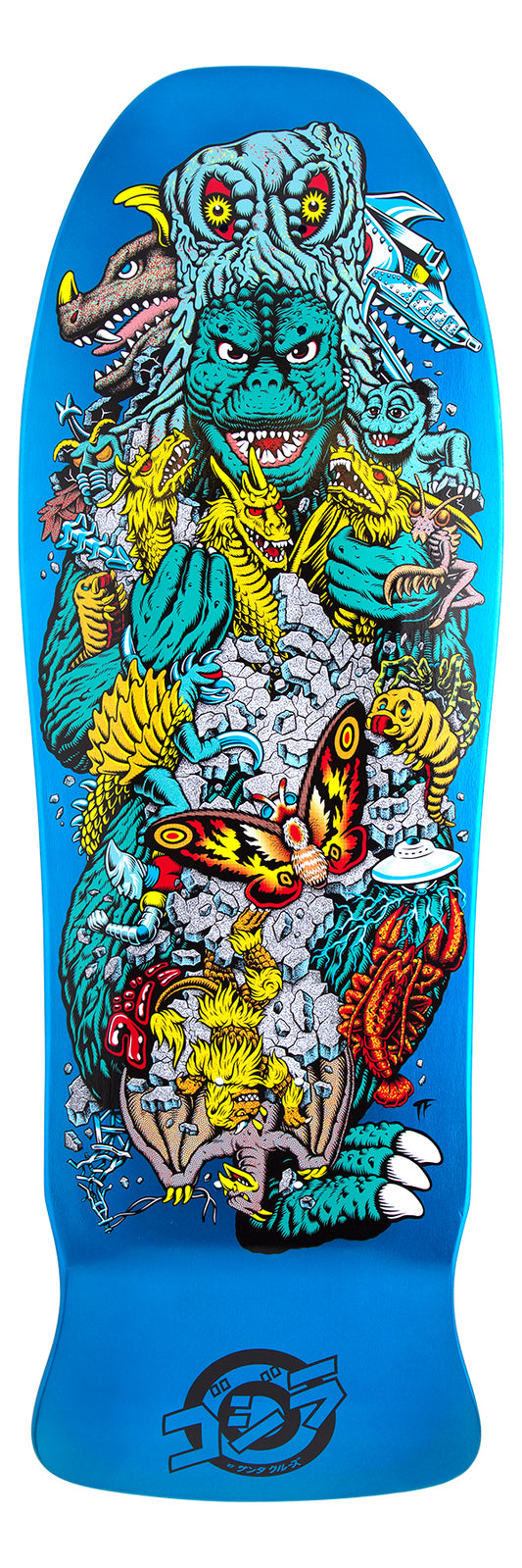 Santa Cruz x Godzilla Kaiju Roskopp Skateboard Deck 10.125