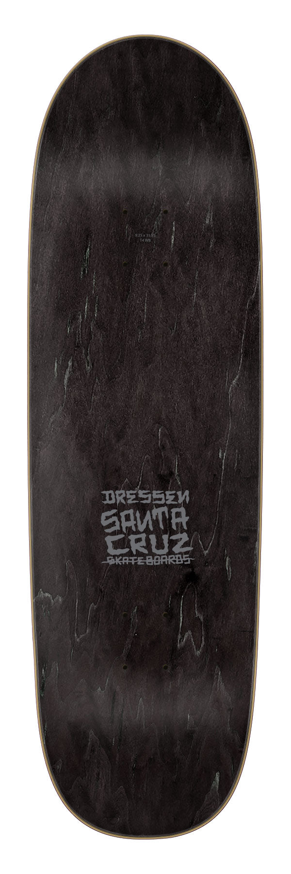 Santa Cruz Dressen Skull Rose Pro Shape Skateboard Deck 9.25