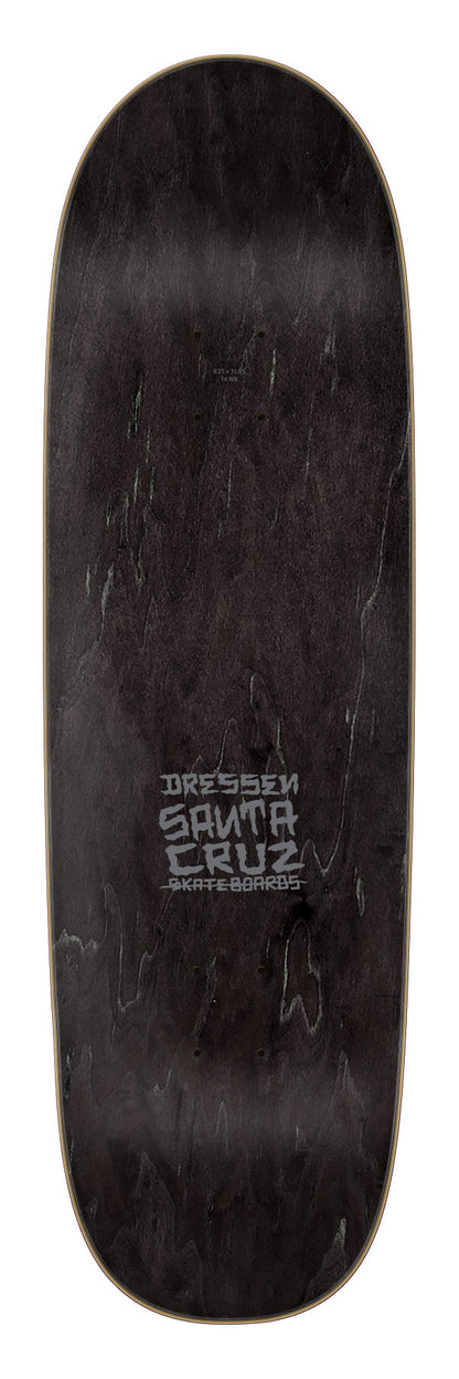 Santa Cruz Dressen Skull Rose Pro Shape Skateboard Deck 9.25