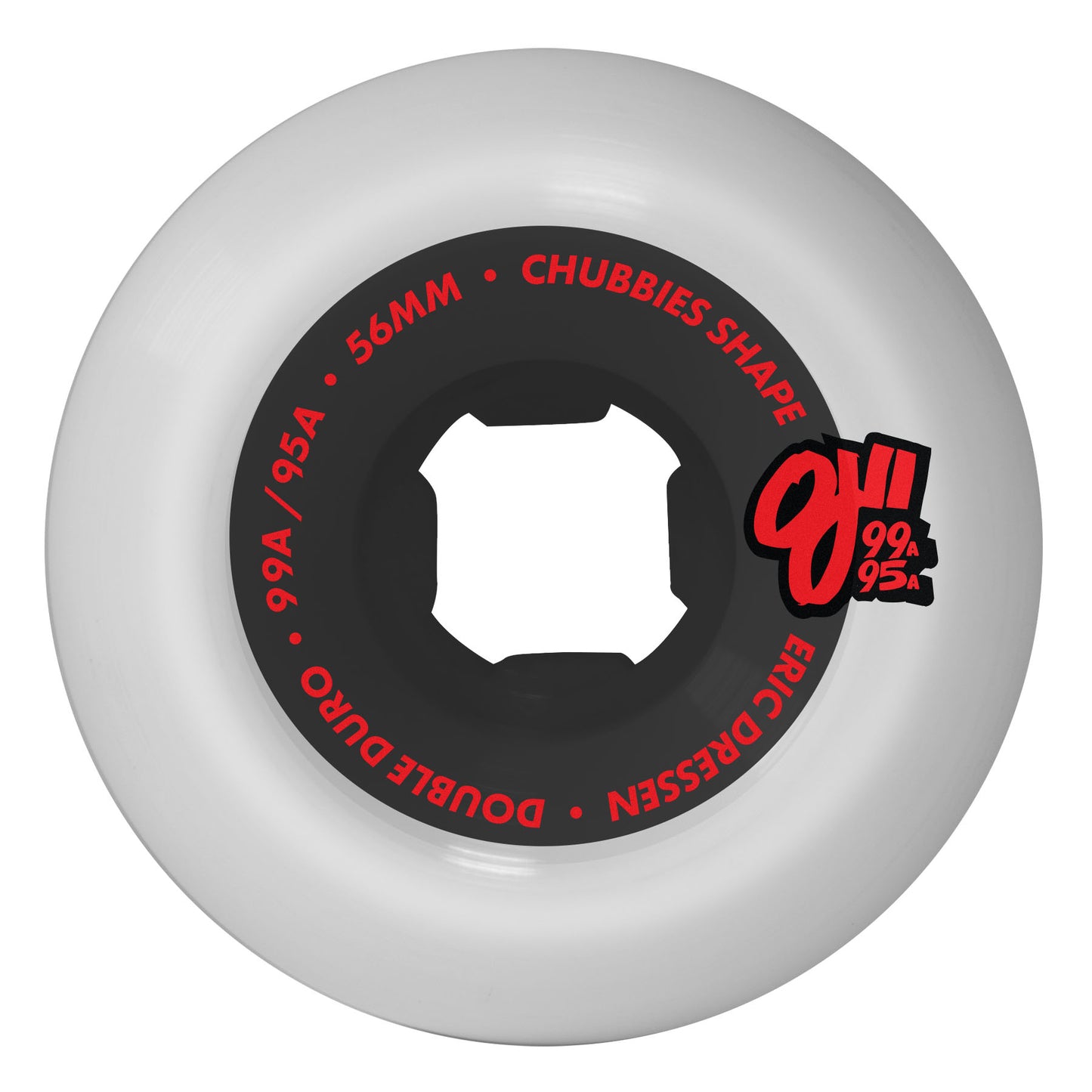 OJ Dressen Rose Skull Double Duro Chubbies 99a/95a 56mm Skateboard Wheels