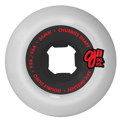 OJ Dressen Rose Skull Double Duro Chubbies 99a/95a 56mm Skateboard Wheels